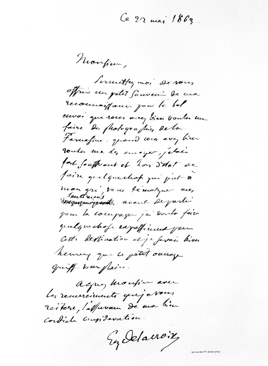 Ranskalaisen romanttisen taiteilijan Eugene Delacroix