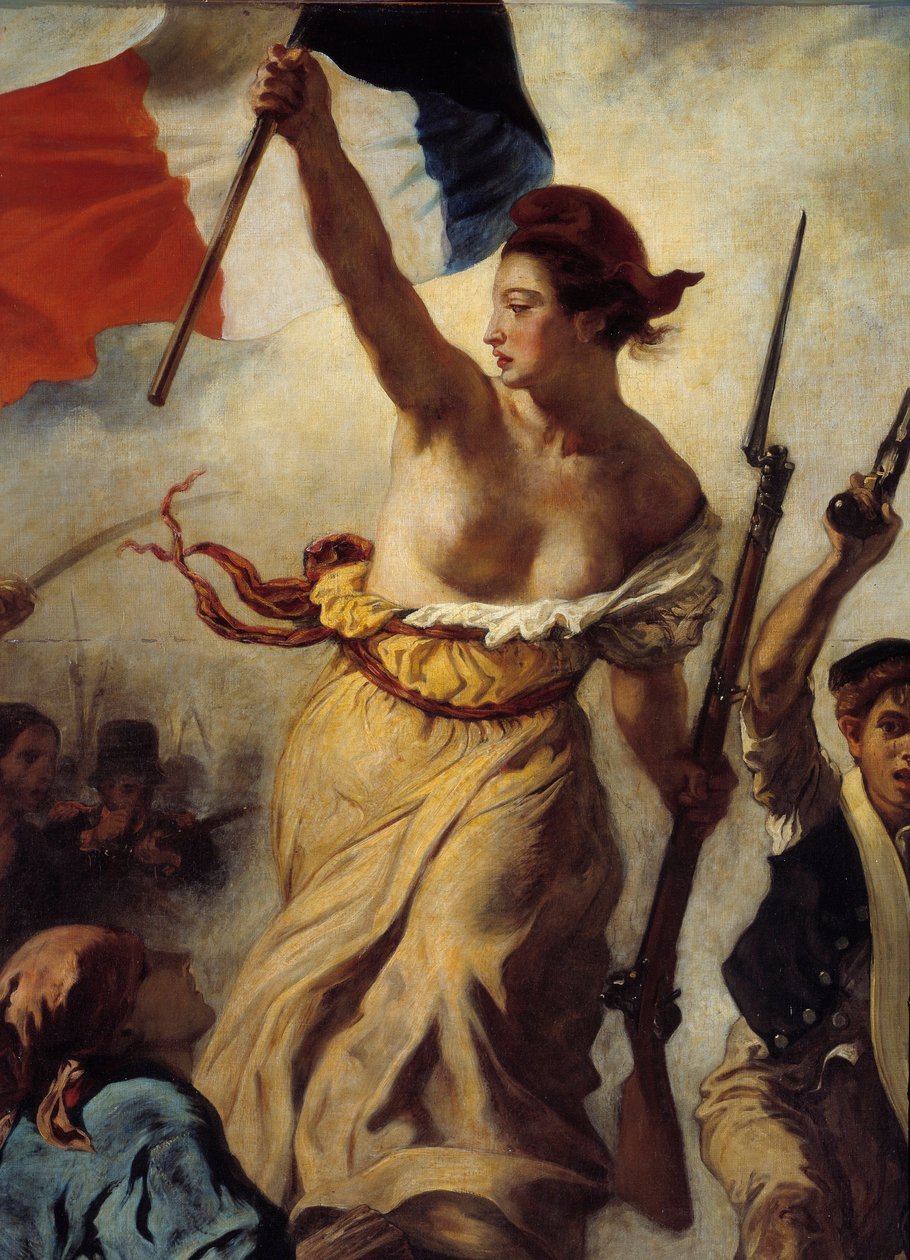 Vapaus johtaa kansaa. Yksityiskohta tekijältä Ferdinand Victor Eugene Delacroix