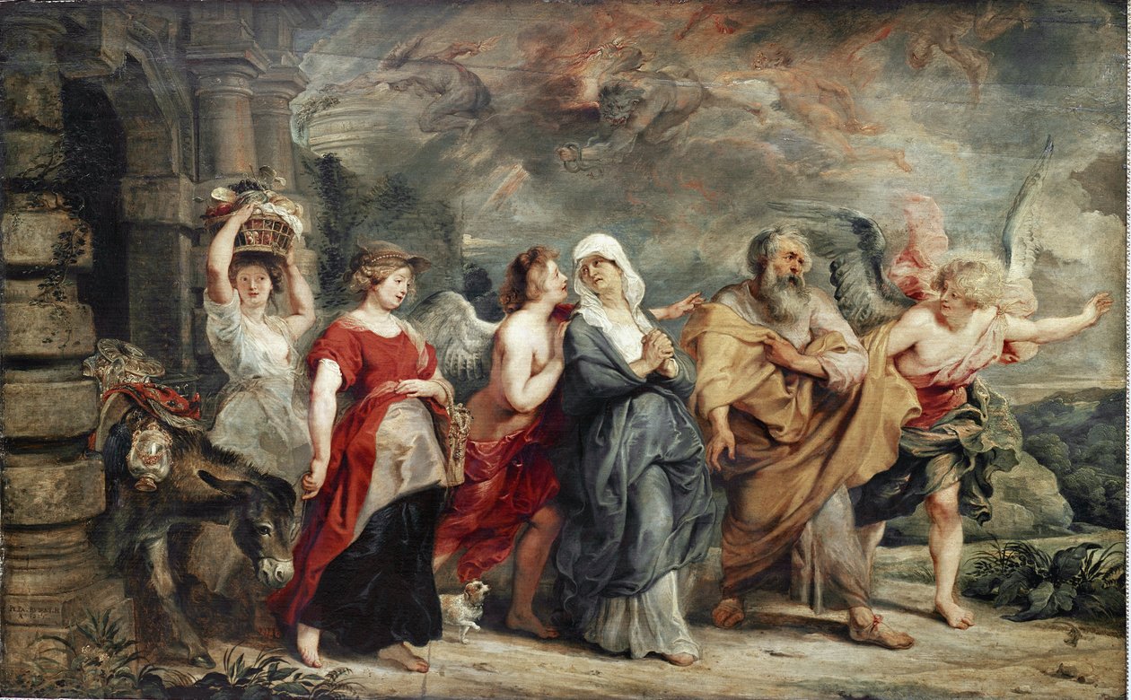 Lothin vuoto (öljy kankaalle, noin 1841) tekijältä Ferdinand Victor Eugene Delacroix