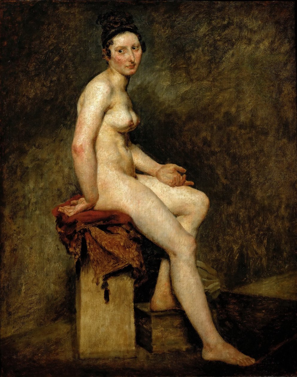 Mademoiselle Rose istuva alaston tekijältä Ferdinand Victor Eugene Delacroix