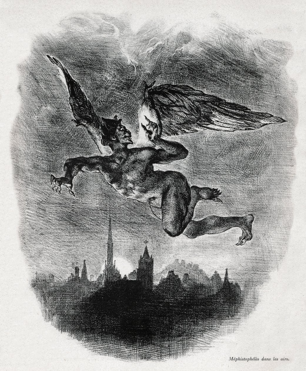 Mefistofeles tekijältä Ferdinand Victor Eugene Delacroix