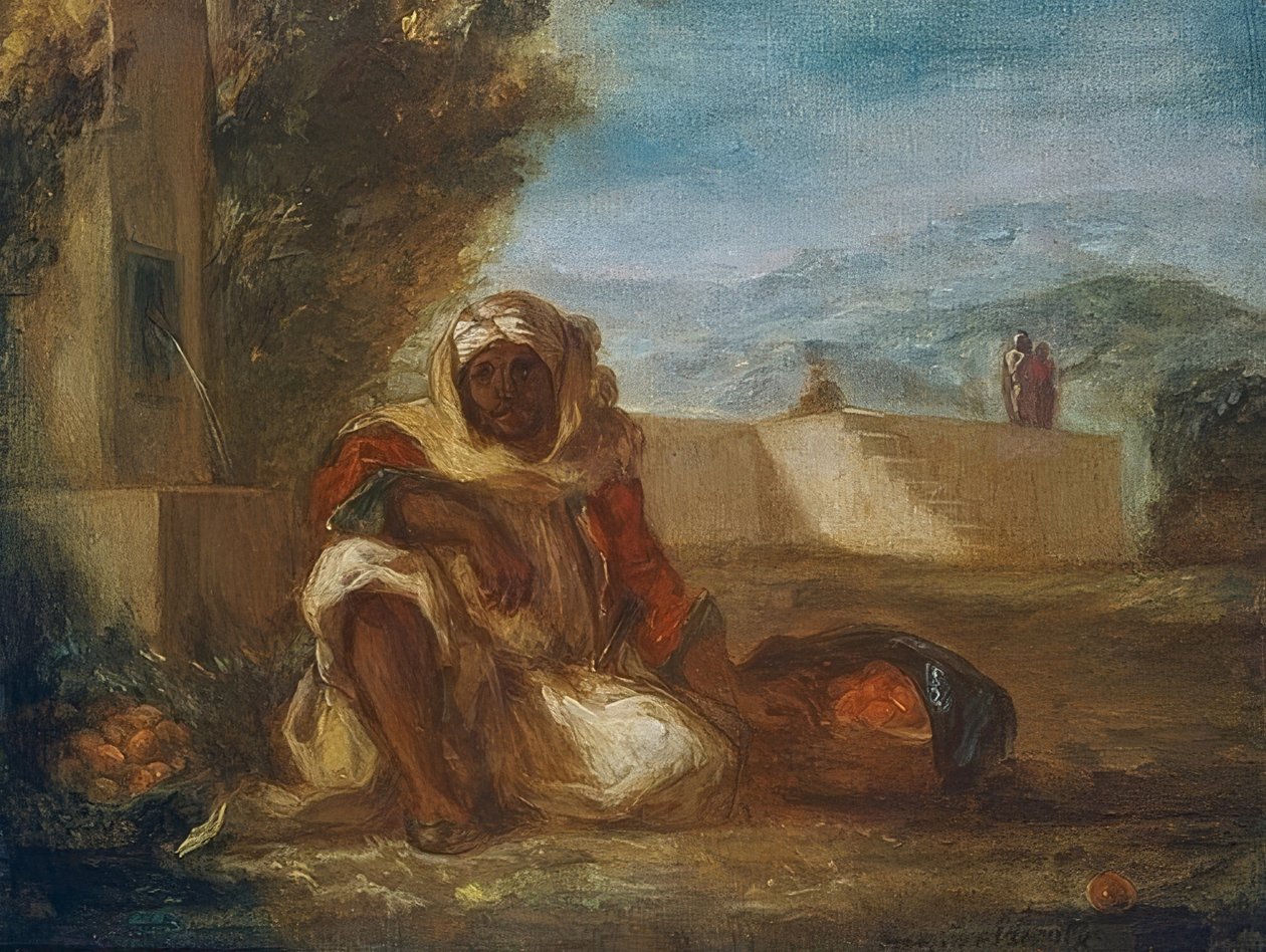 Oranssi myyjä Marokossa. Noin 1835 tekijältä Ferdinand Victor Eugene Delacroix