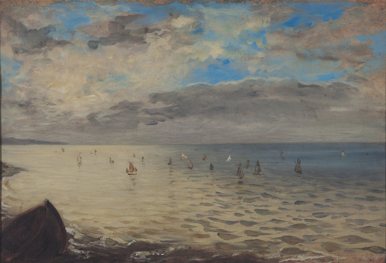 Merelle katsottuna Dieppen kukkuloista tekijältä Ferdinand Victor Eugene Delacroix