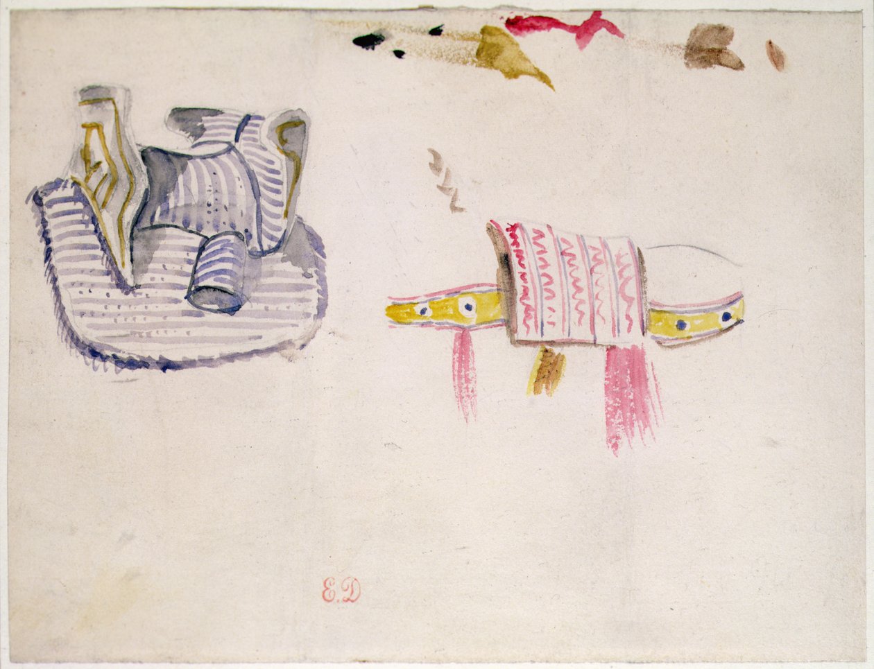Tutkimuksia arabialaisista satuloista, n. 1832 (akvarelli) tekijältä Ferdinand Victor Eugene Delacroix