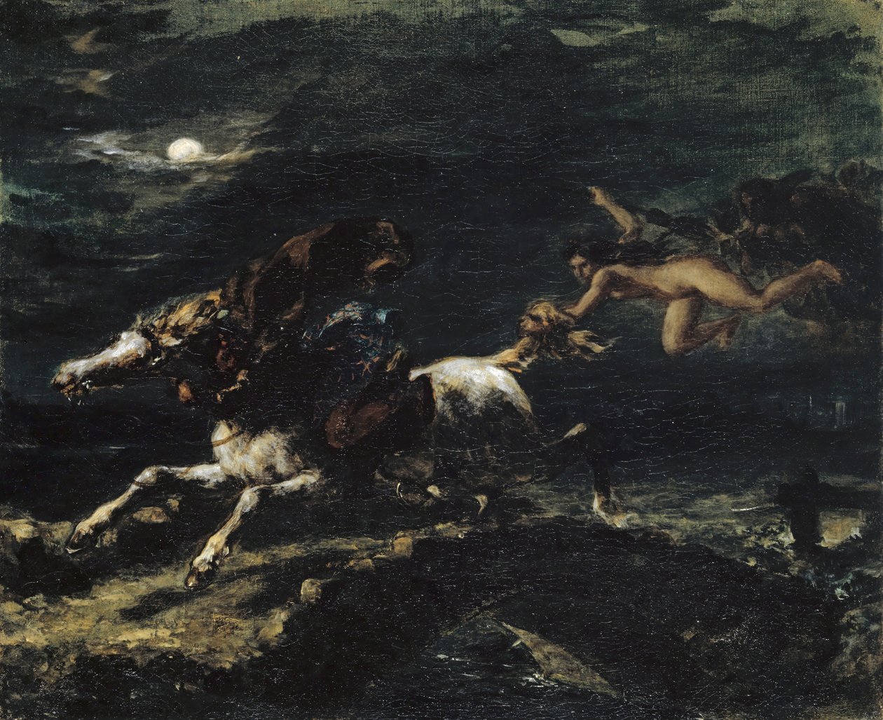 Tam O’Shanter, noidat takaa-ajoina, 1849 tekijältä Ferdinand Victor Eugene Delacroix