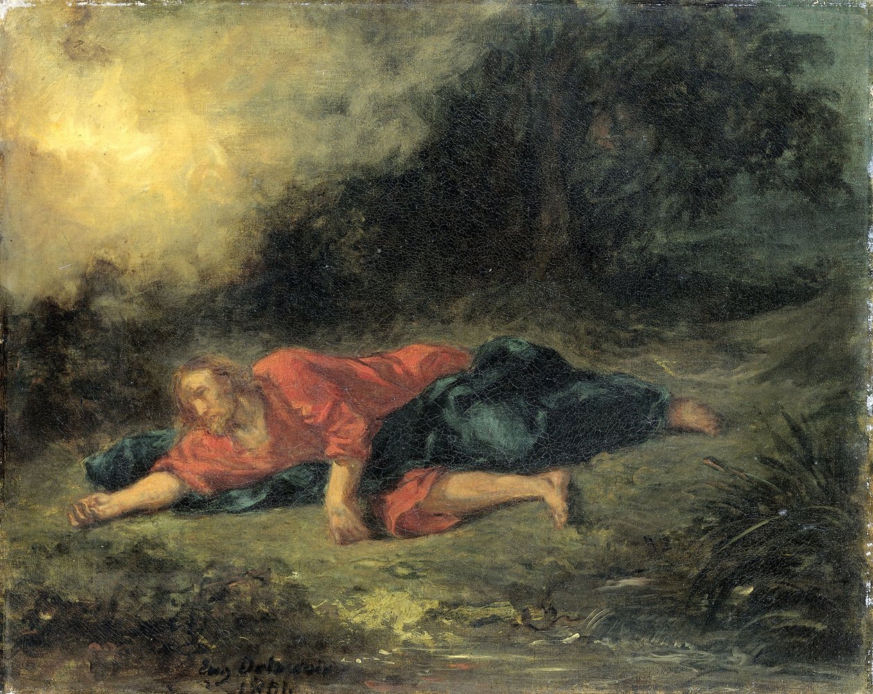 Agonia puutarhassa tekijältä Ferdinand Victor Eugene Delacroix