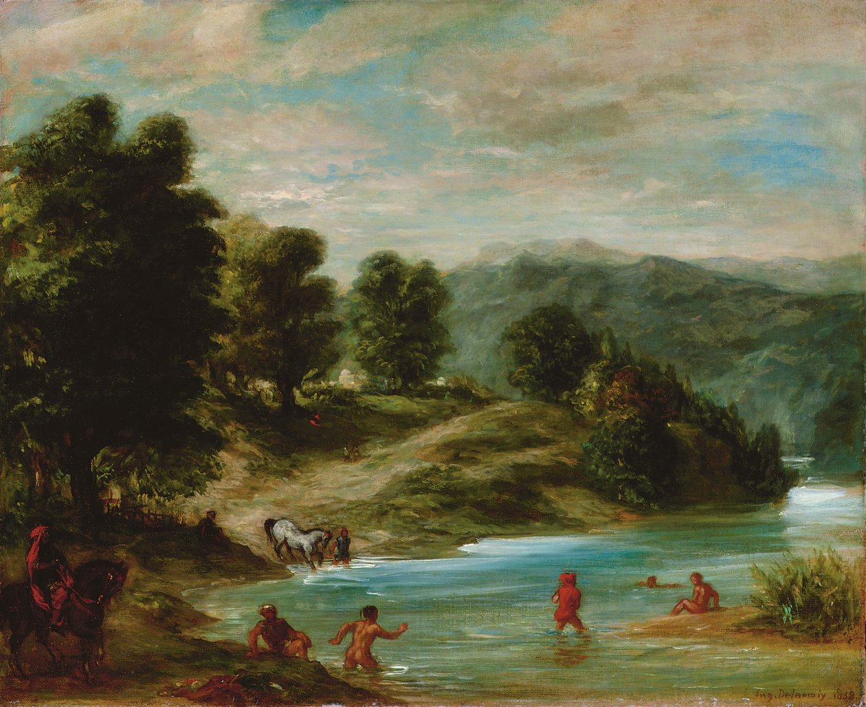 Sebou-joen rannat, 1858 tekijältä Ferdinand Victor Eugene Delacroix