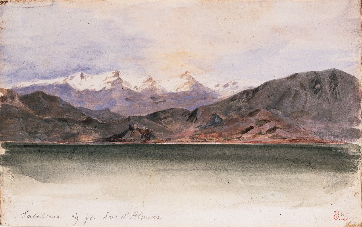 Espanjan rannikko Salabrenassa tekijältä Ferdinand Victor Eugene Delacroix