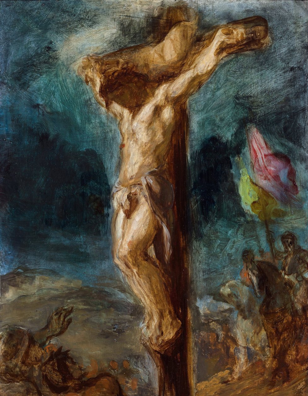 Delacroixin ristiinnaulitseminen, Eugene (1798-1863) tekijältä Ferdinand Victor Eugene Delacroix