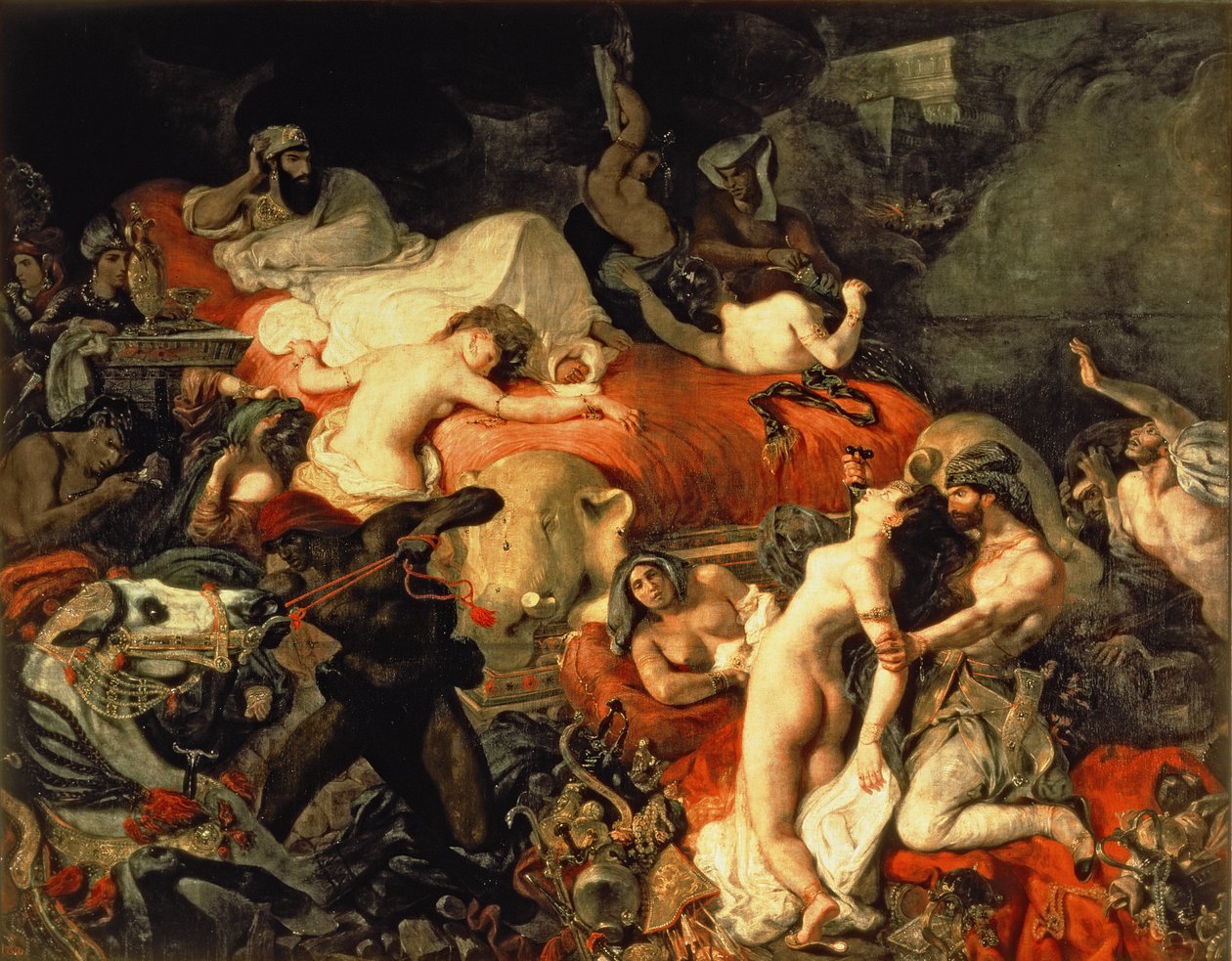 Sardanapalusin kuolema tekijältä Ferdinand Victor Eugene Delacroix