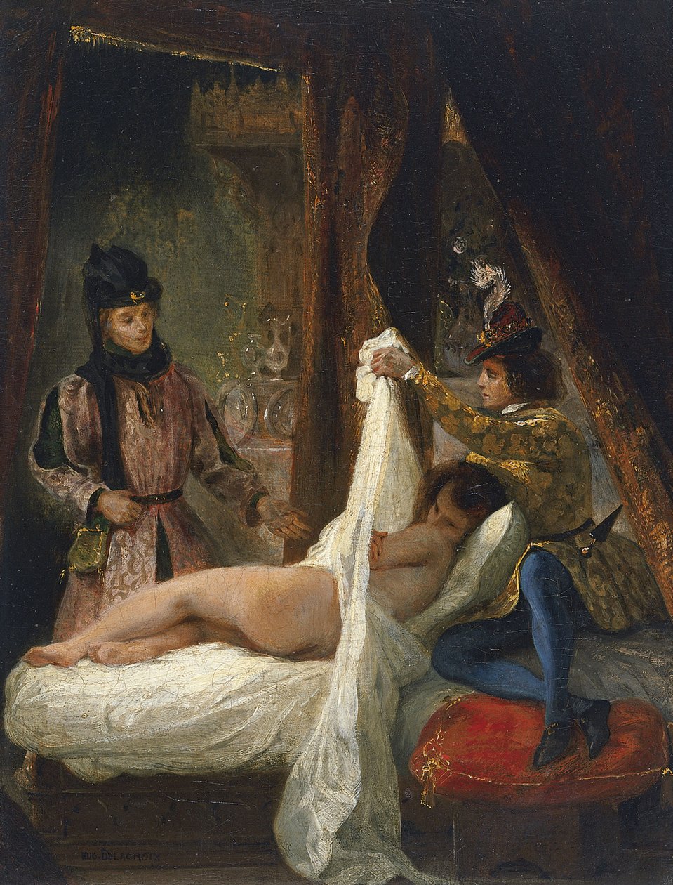 Orléansin herttua näyttämässä rakastajaansa, n. 1826 tekijältä Ferdinand Victor Eugene Delacroix