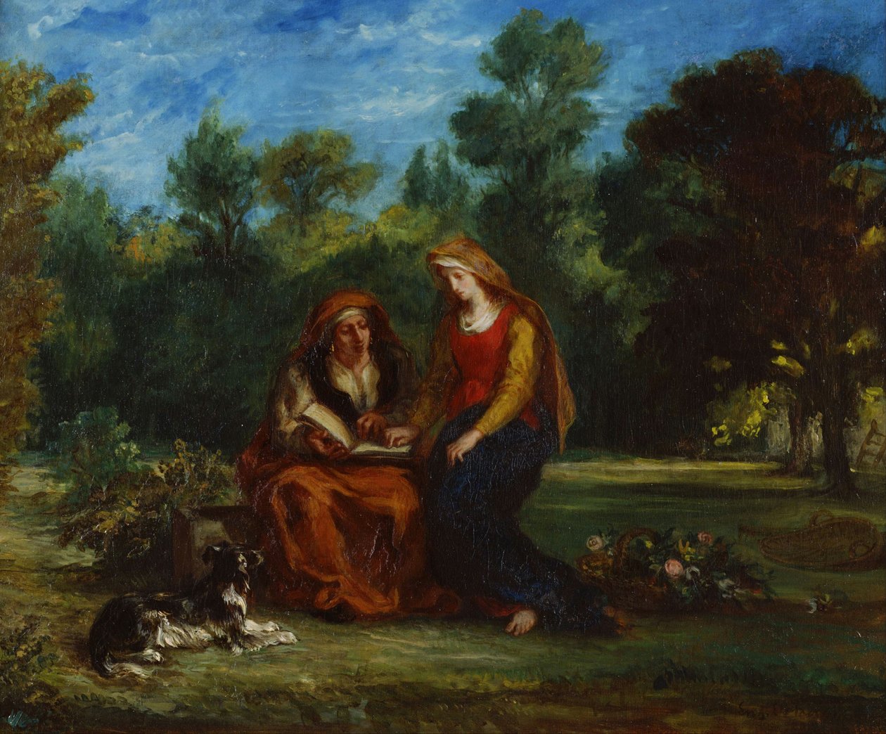 Neitsyen koulutus, 1852 tekijältä Ferdinand Victor Eugene Delacroix