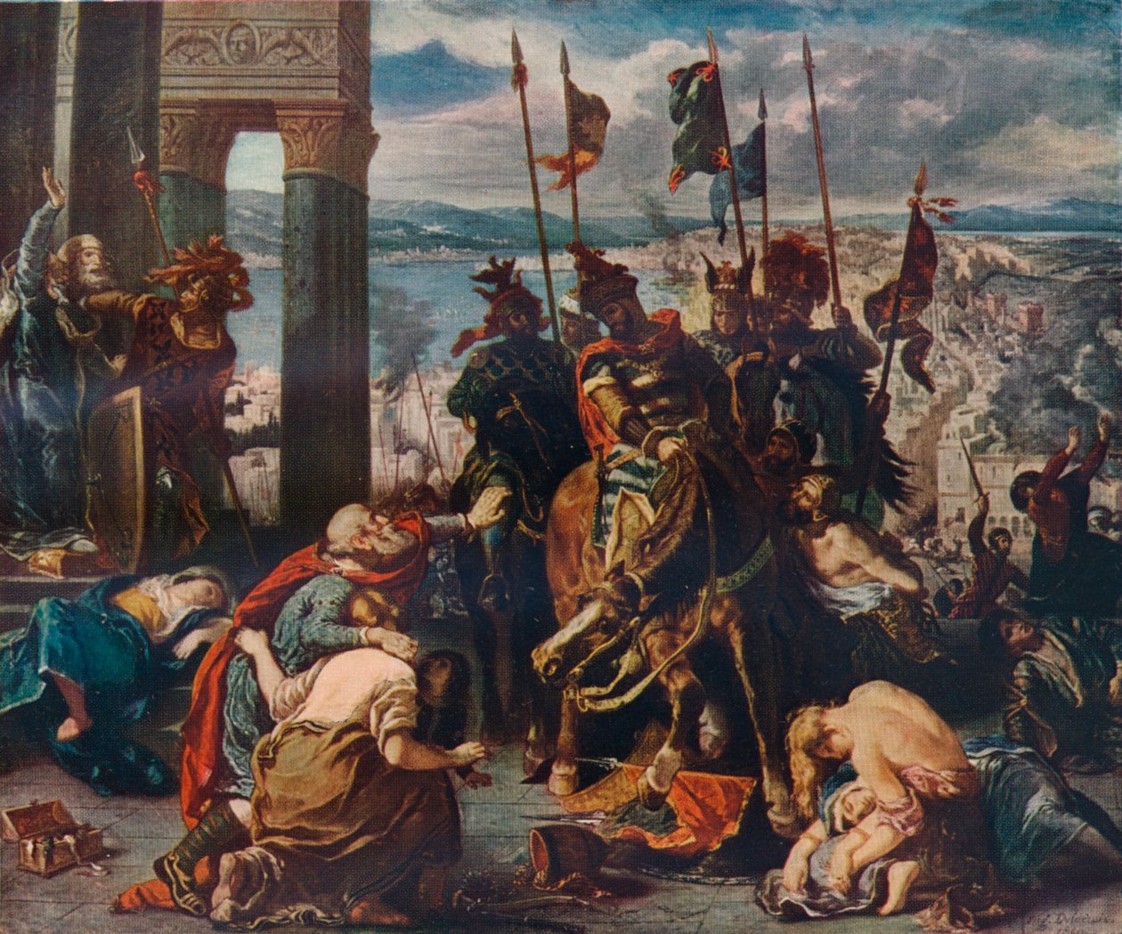 Ristiretkeläisten tulo Konstantinopoliin, 1840, 1911 tekijältä Ferdinand Victor Eugene Delacroix