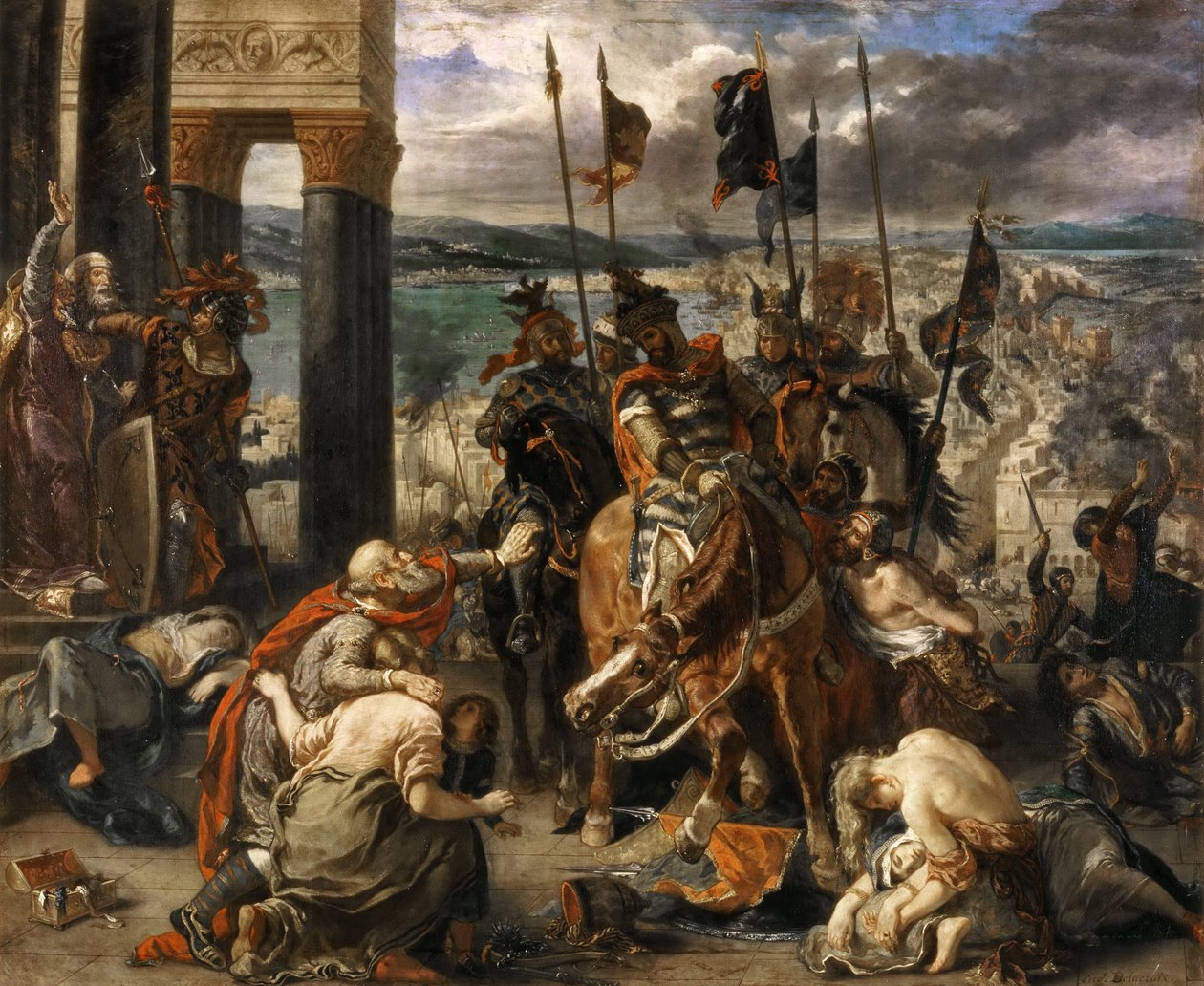 Ristiretkeläisten tulo Konstantinopoliin tekijältä Ferdinand Victor Eugene Delacroix