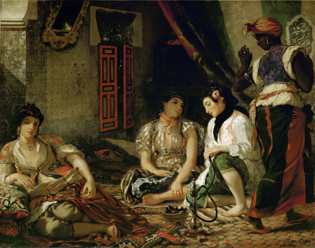 Algerin naiset asunnossaan tekijältä Ferdinand Victor Eugene Delacroix