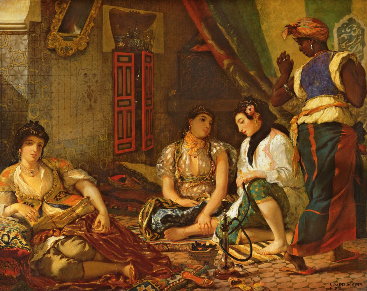 Algerin naiset asunnossaan tekijältä Ferdinand Victor Eugene Delacroix