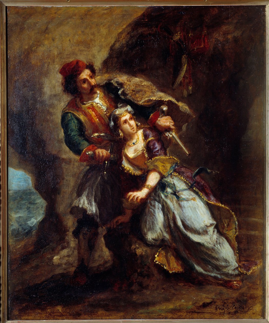 Abydoksen kihlaus. Eugene Delacroix (1798-1863) maalaus tekijältä Ferdinand Victor Eugene Delacroix