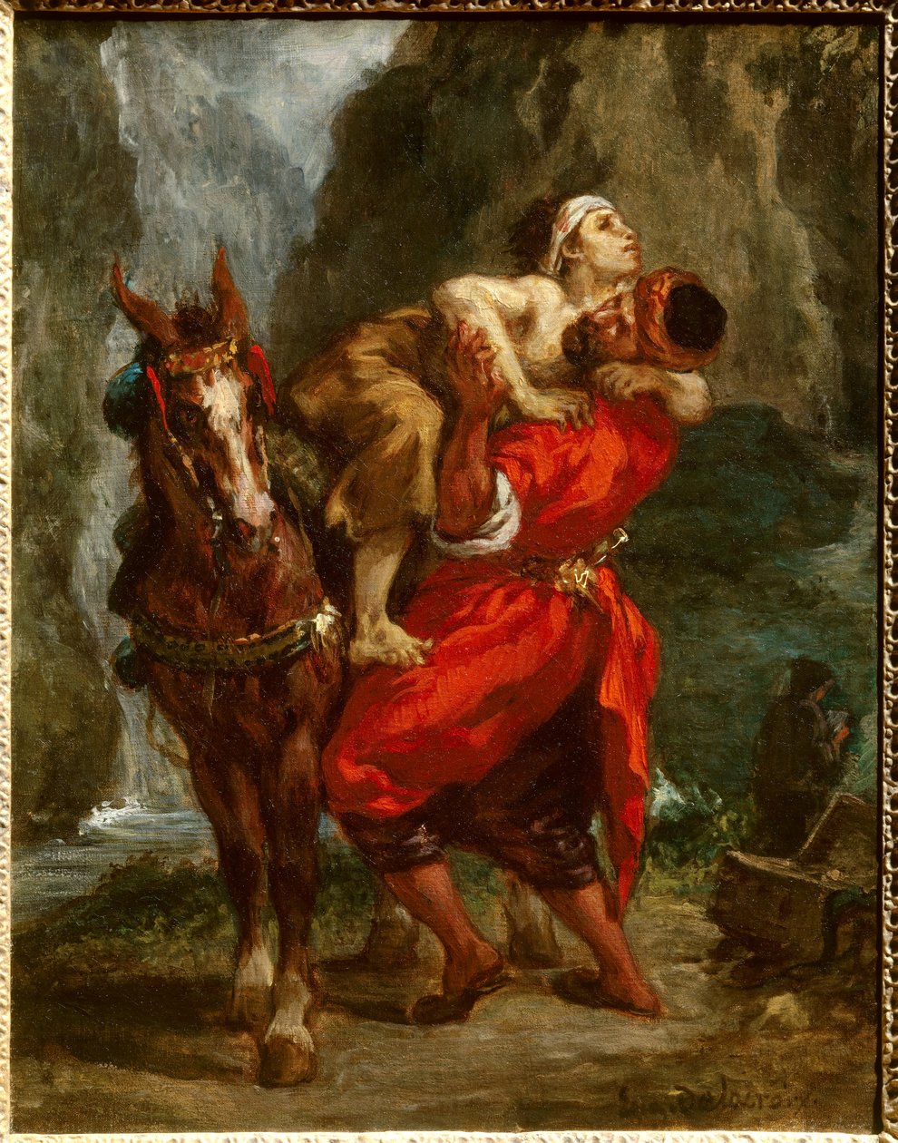 Laupias samarialainen. Eugene Delacroix (1798-1863) maalaus tekijältä Ferdinand Victor Eugene Delacroix