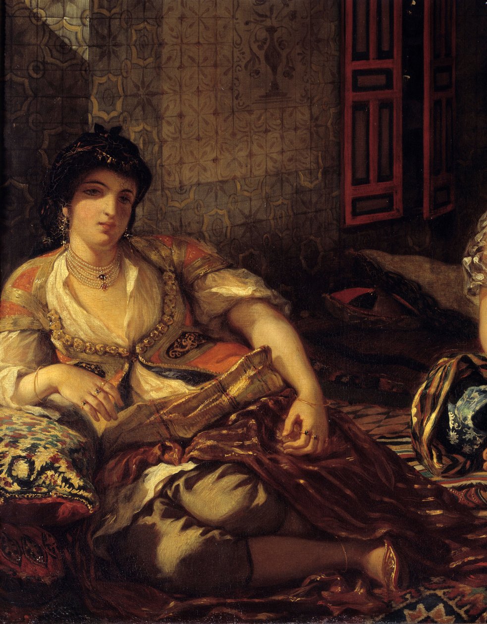Algerin naiset heidän Detail-asunnossaan. Eugene Delacroix