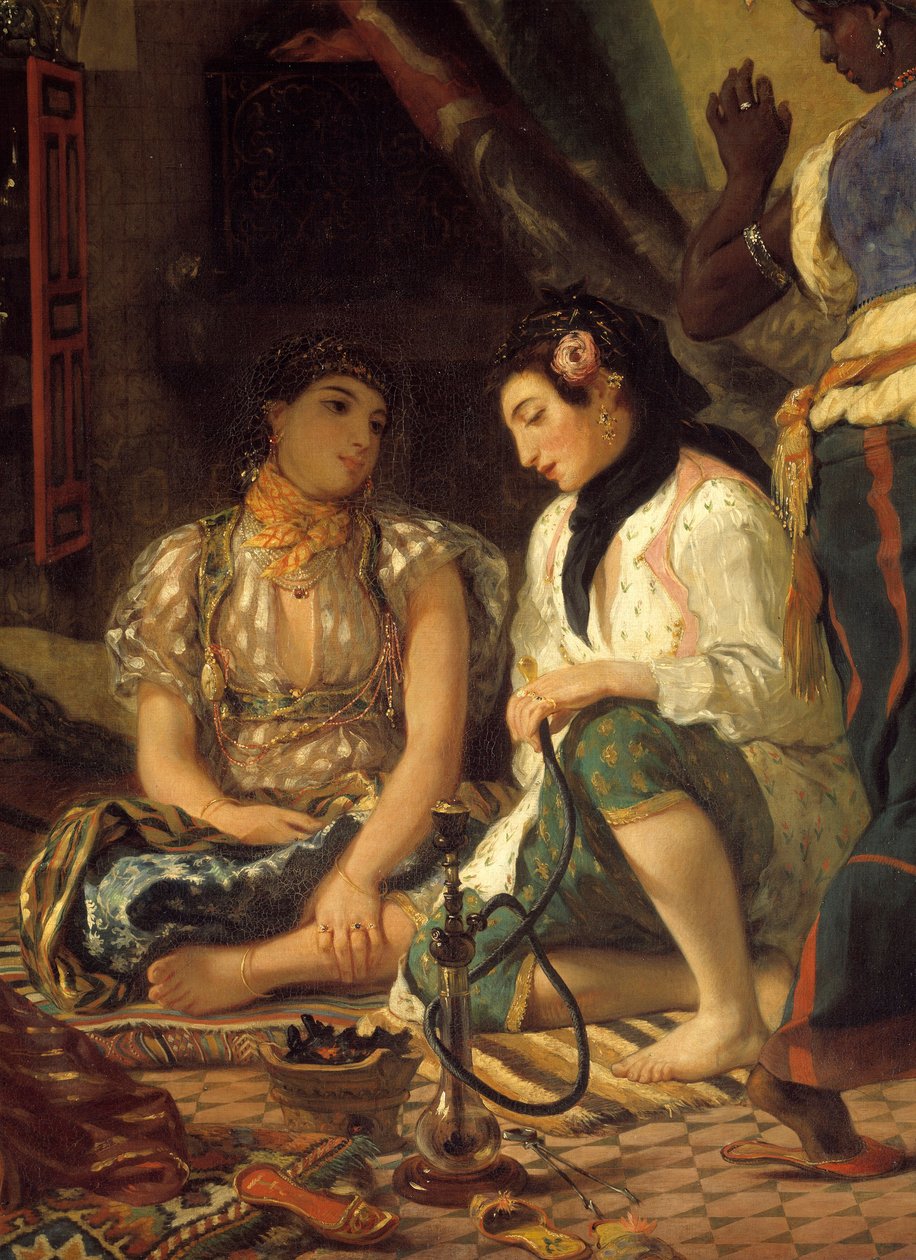 Algerin naiset heidän Detail-asunnossaan. Eugene Delacroixin maalaus tekijältä Ferdinand Victor Eugene Delacroix