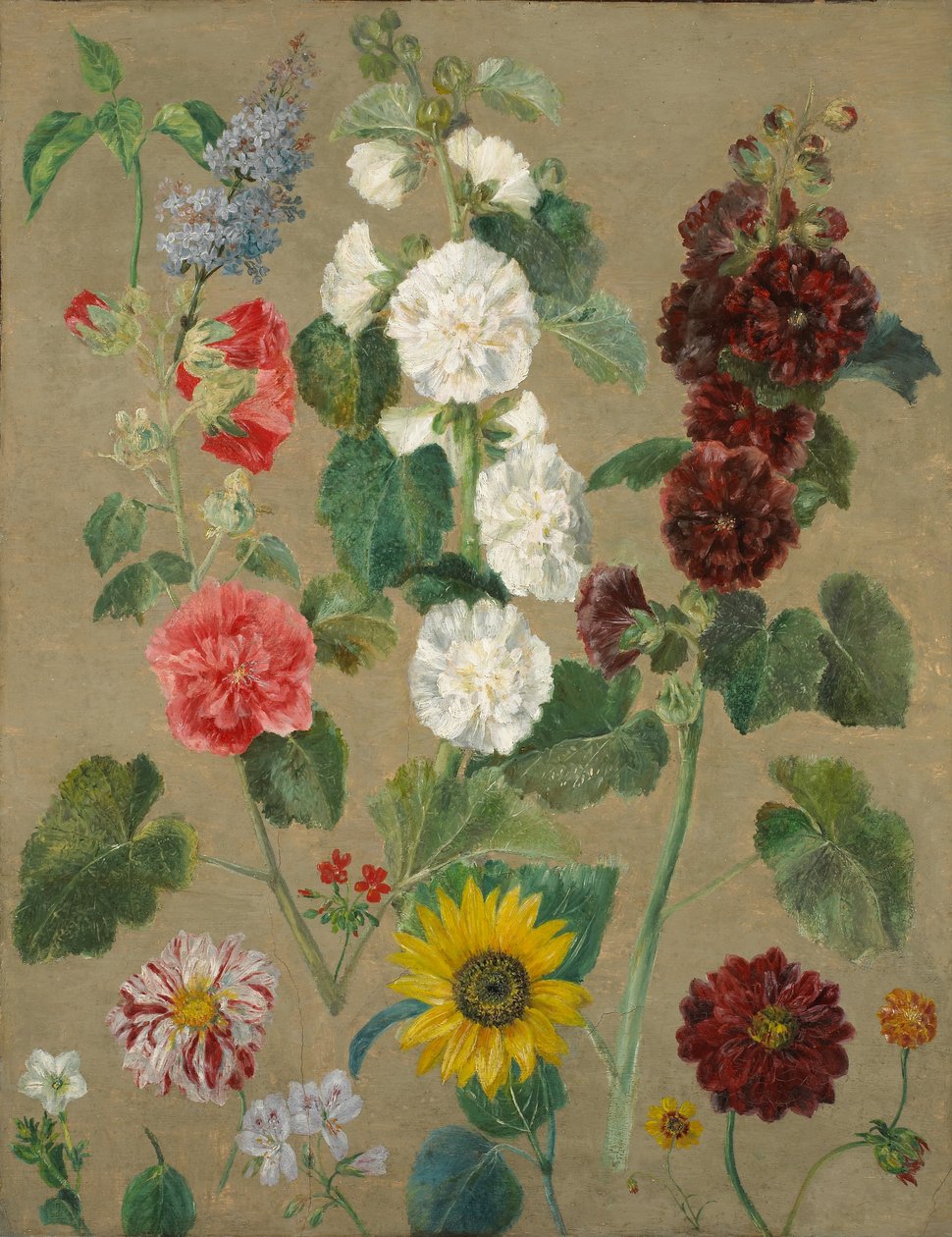 Nimetön (Flowers) (öljy aluksella) tekijältä Ferdinand Victor Eugene Delacroix