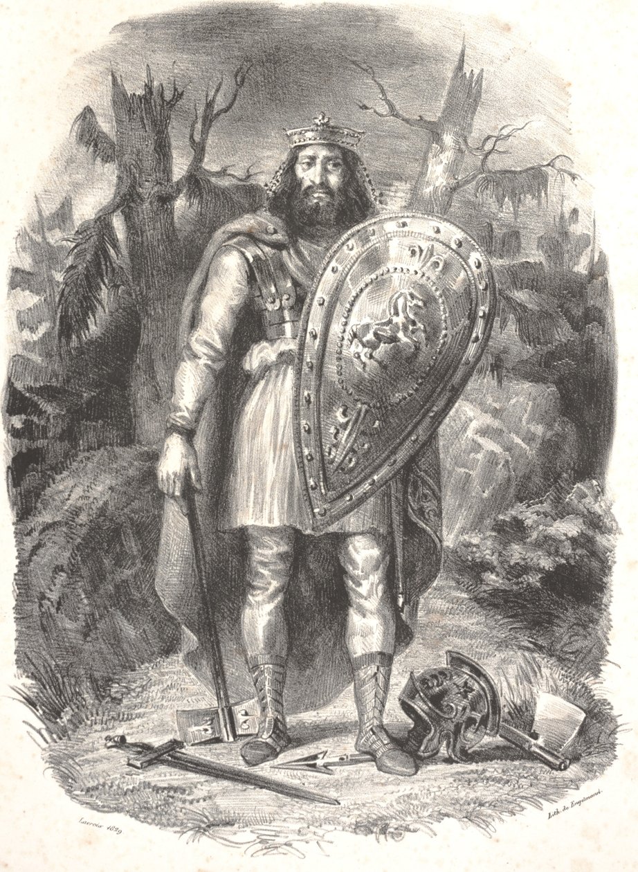 Nimetön, kaiverrus Godefroy Engelmann tekijältä Ferdinand Victor Eugene Delacroix
