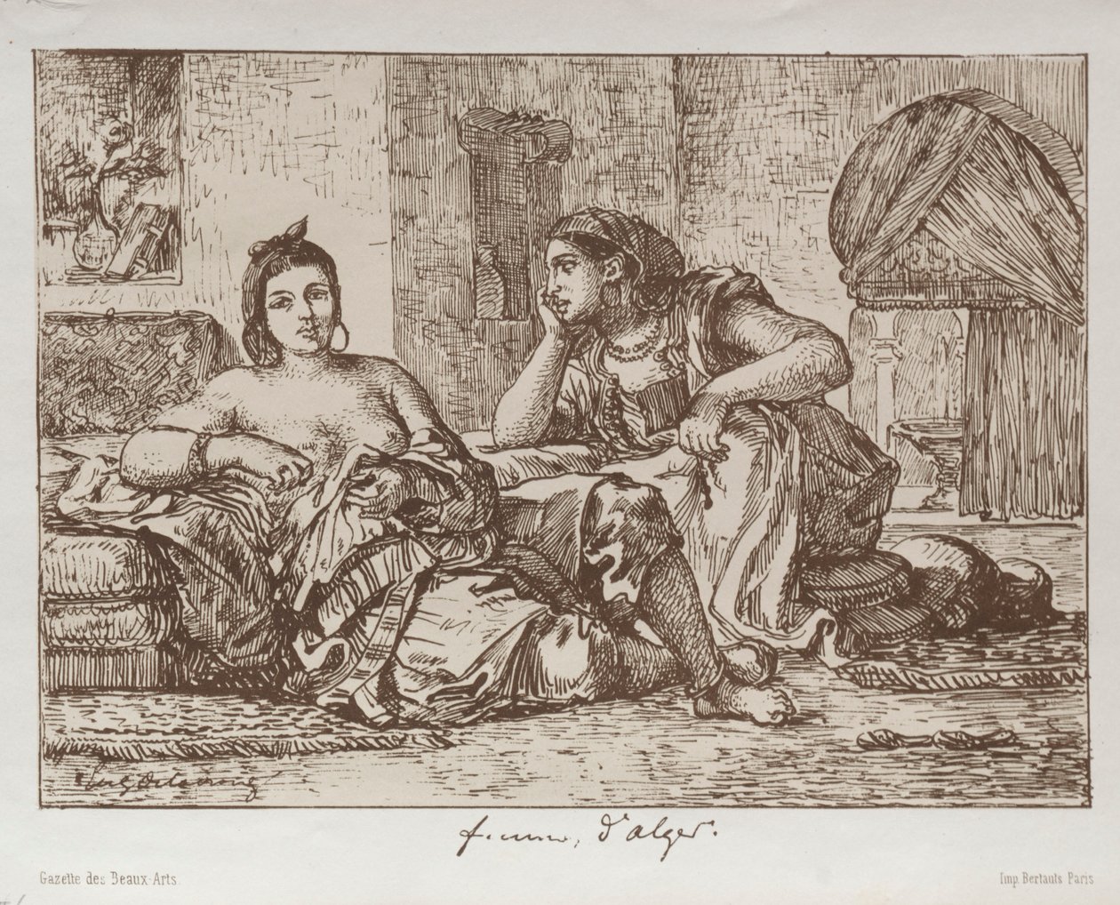 Naiset Algerista, 1833. tekijältä Ferdinand Victor Eugene Delacroix