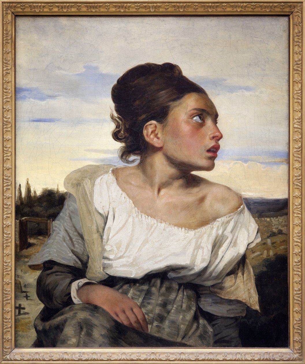 Nuori orpo hautausmaalla, n. 1824 (öljy kankaalle) tekijältä Ferdinand Victor Eugene Delacroix