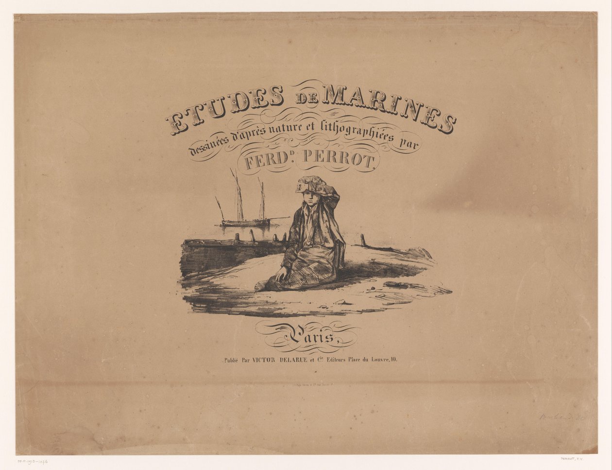 Kansi laivojen tutkimustulosteille Laivojen tutkimukset (sarjan nimi) Etudes de Marines, Designs d