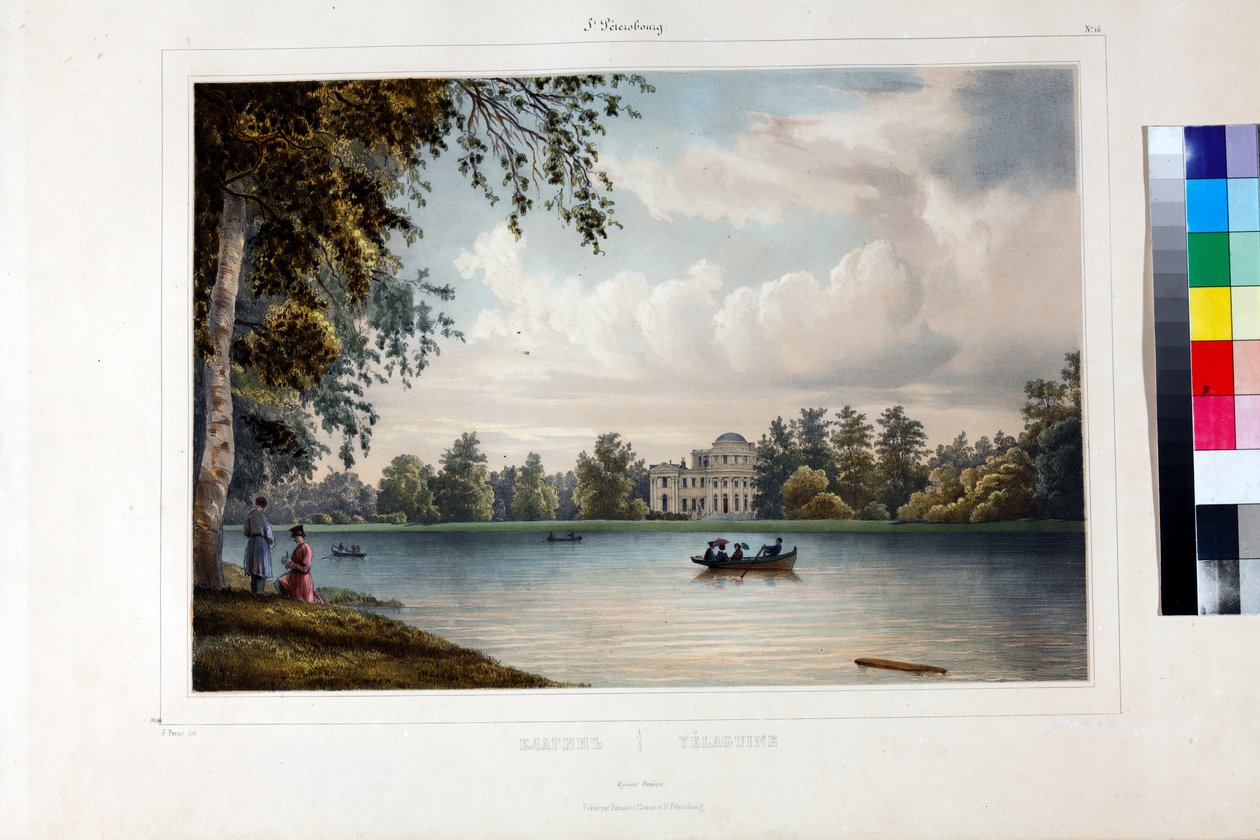 Yelaginin palatsi (palais Elaguine) Pietarissa par Perrot, Ferdinand Victor (1808-1841) tekijältä Ferdinand Victor Perrot