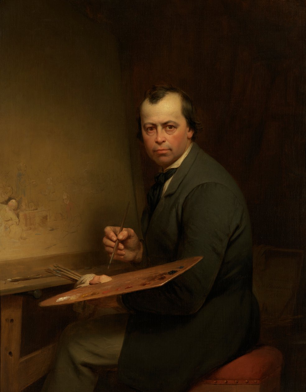 Autorretrato Finlandês tekijältä Ferdinand de Braekeleer
