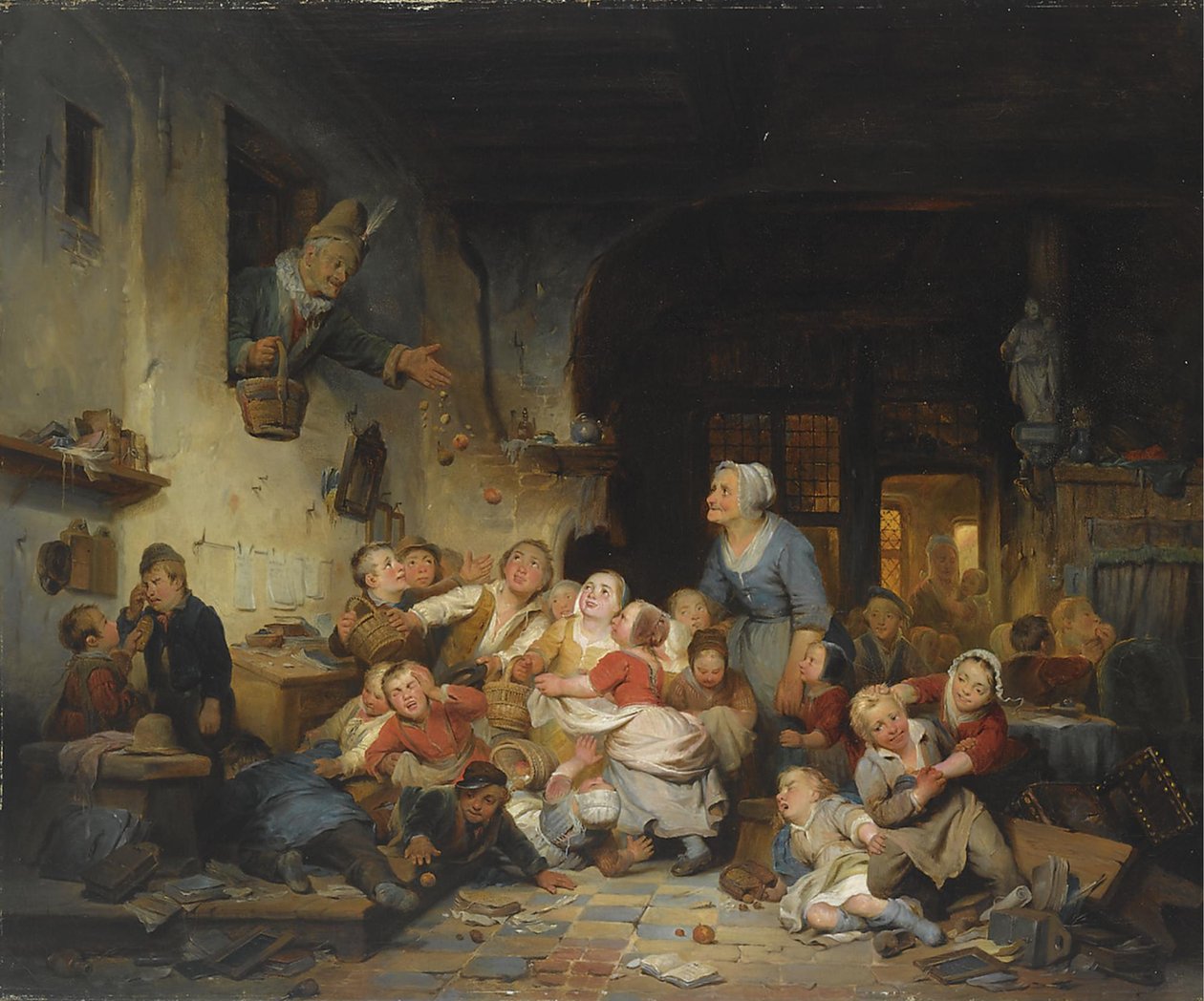 Kyläkoulu tekijältä Ferdinand de Braekeleer the Elder