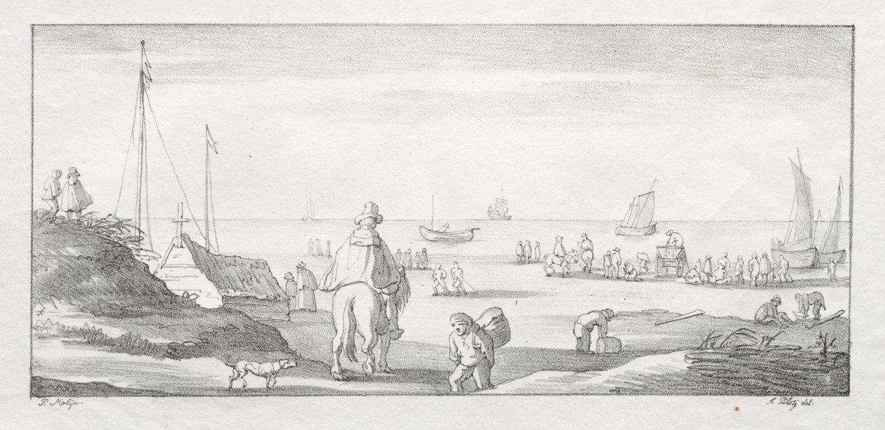 Pitkin hollantilaista rantaa, 1811-1816. tekijältä Ferdinand the Elder Piloty