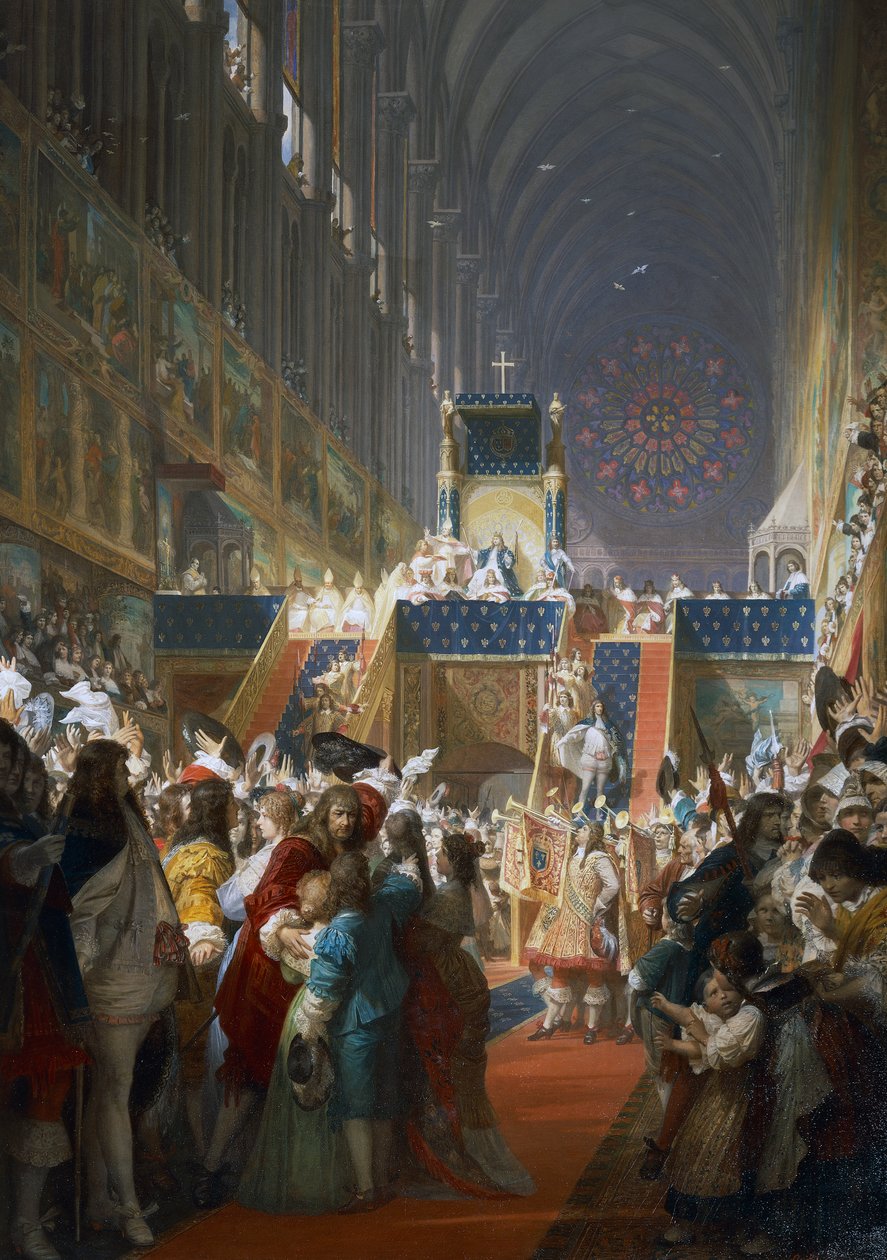 Ranskalainen Louis XIV vastaanottaa yhteiskuntaluokkien edustajia Pariisissa tekijältä Ferdinand the Elder Piloty