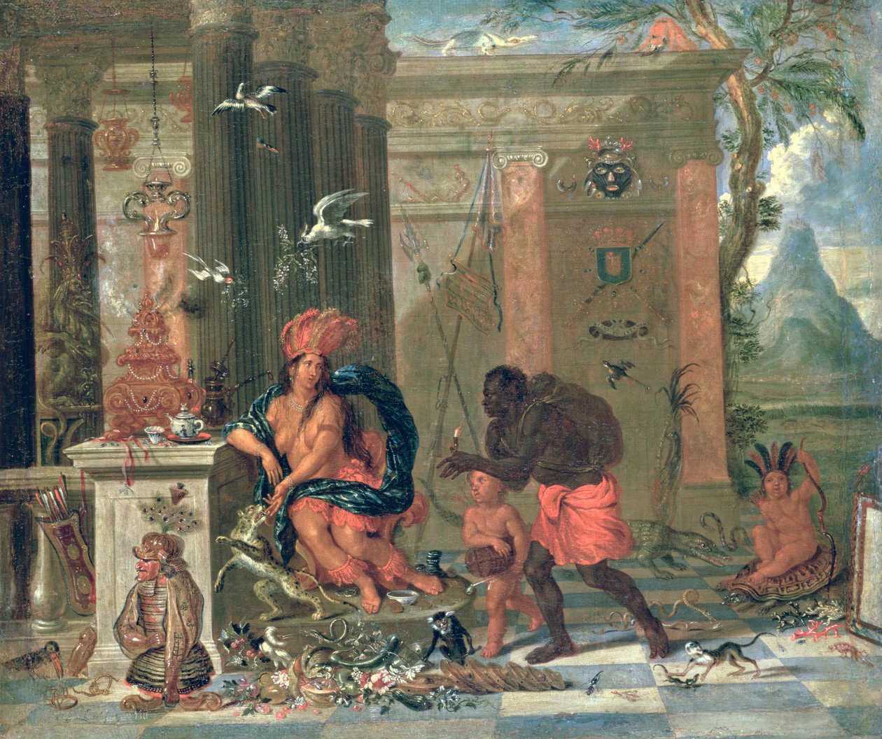 Amerikan allegoria, 1691 tekijältä Ferdinand van Kessel