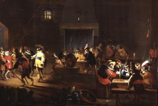 Apinat tavernan sisätiloissa tekijältä Ferdinand van Kessel