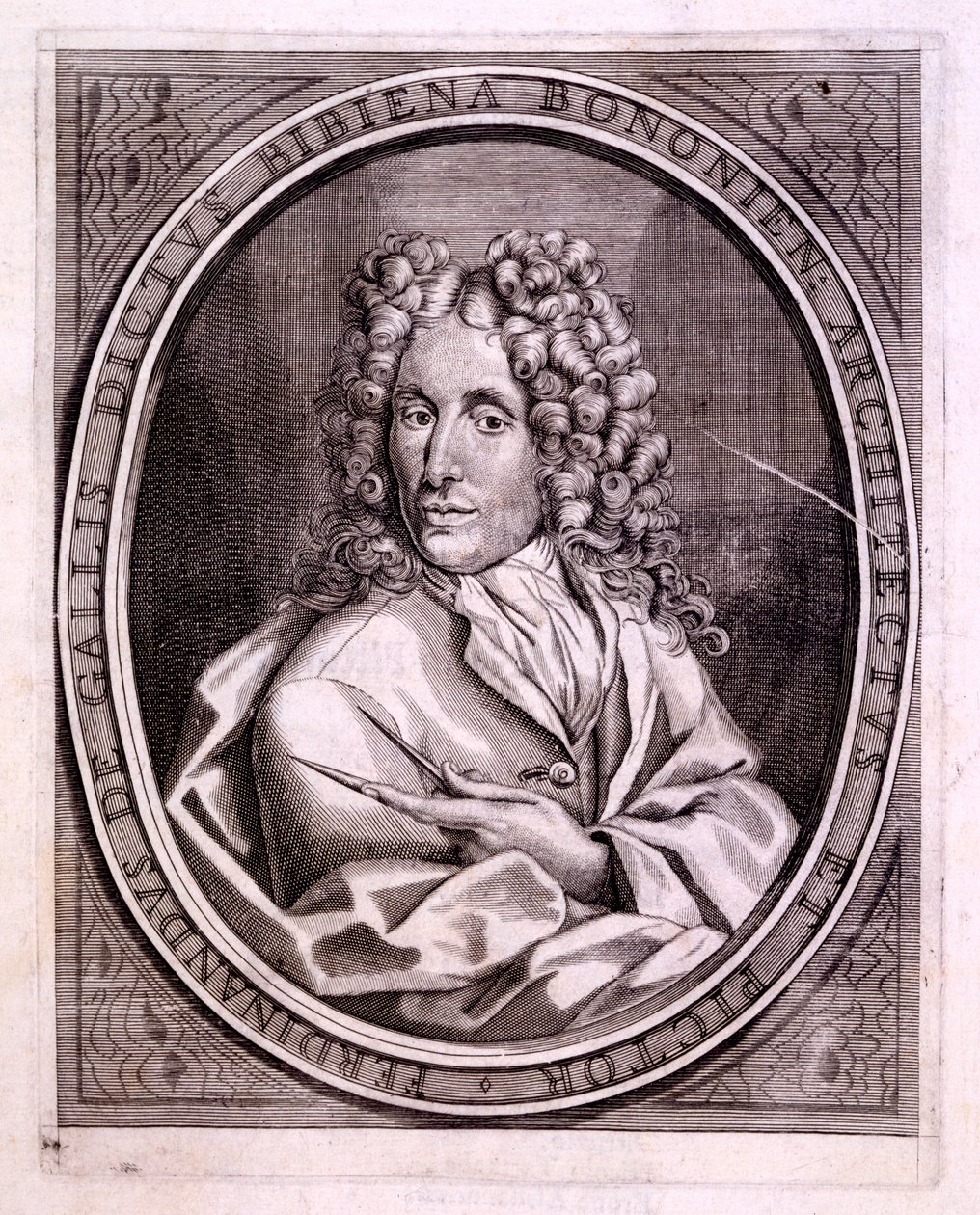 Omakuva, kuvitus Ferdinando Galli da Bibienan "Civil Architecturesta", julkaistu 1711 tekijältä Ferdinando Galli Bibiena