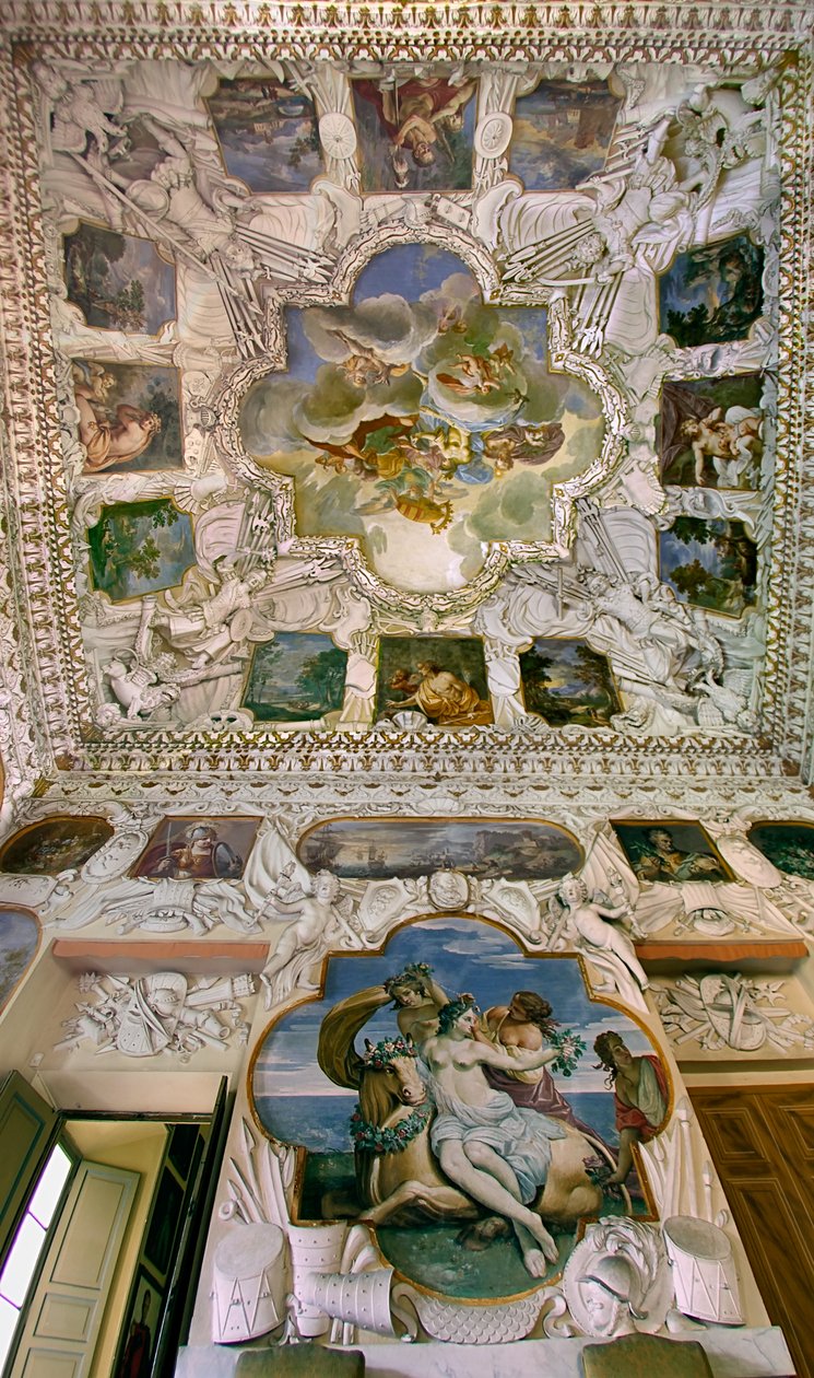 Näkymä Sala degli Stucchille tekijältä Ferdinando Galli and Bibiena Francesco Galli Bibiena