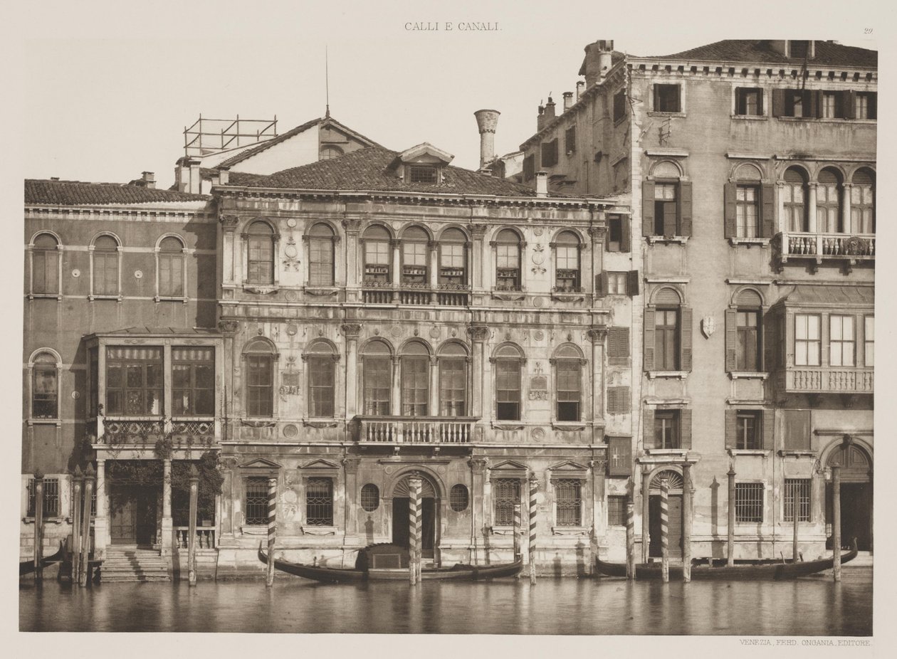 Grimani-palatsi, Canal Grande, 1891 tekijältä Ferdinando Ongania