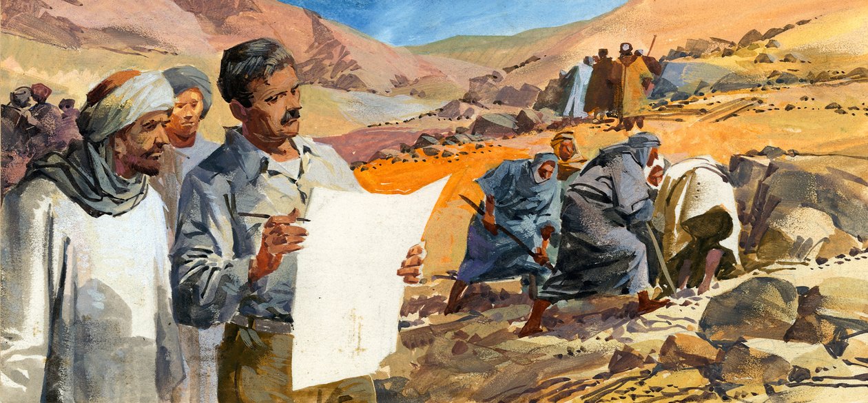 Howard Carter Tutankhamonin hautaa etsimässä tekijältä Ferdinando Tacconi