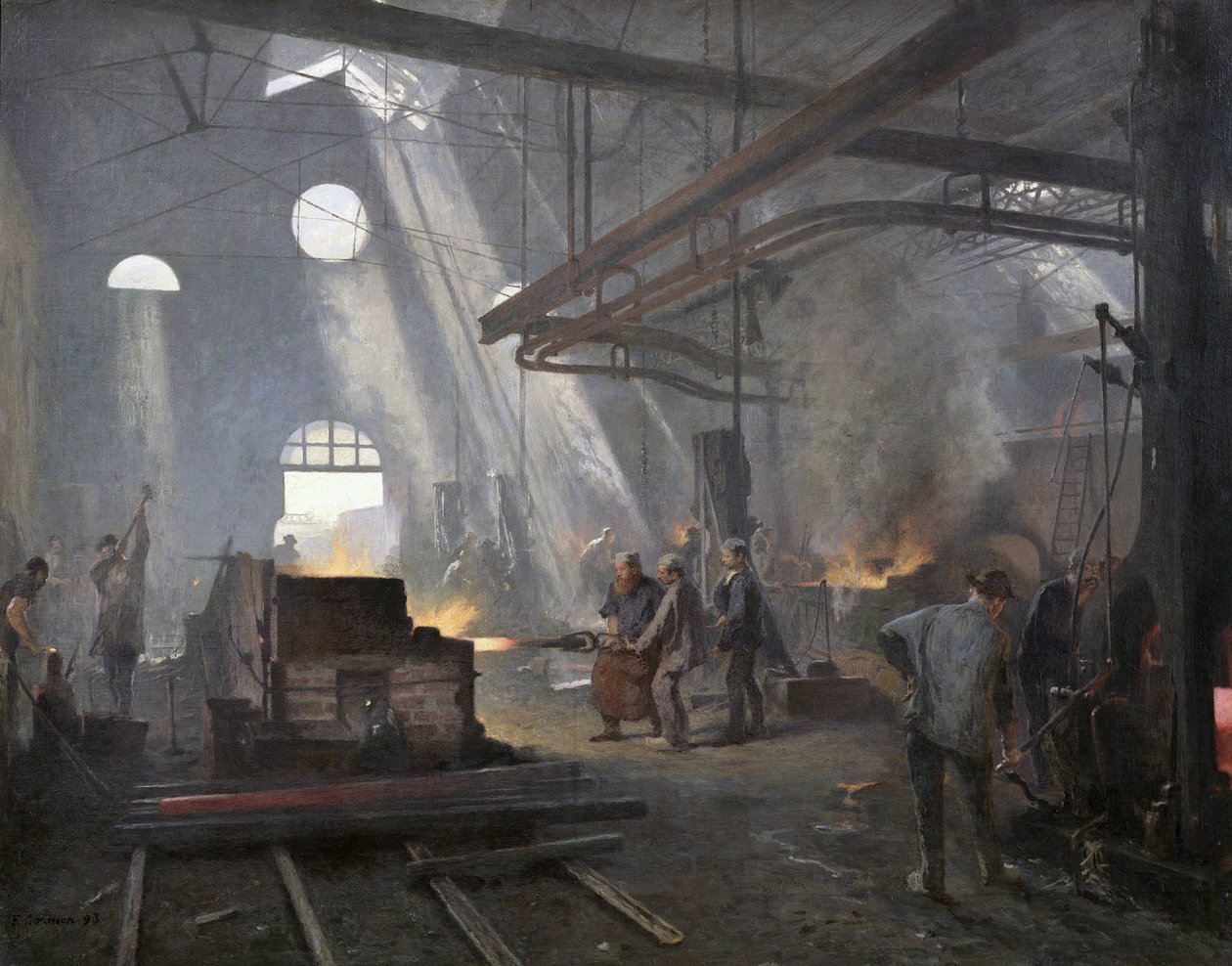 A Forge, 1893 tekijältä Fernand Cormon