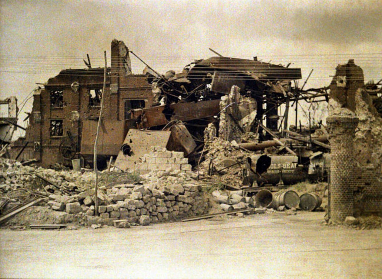 Tislaamon rauniot, Cuffies, Aisne, Ranska, 1917 (autokromi) tekijältä Fernand Cuville