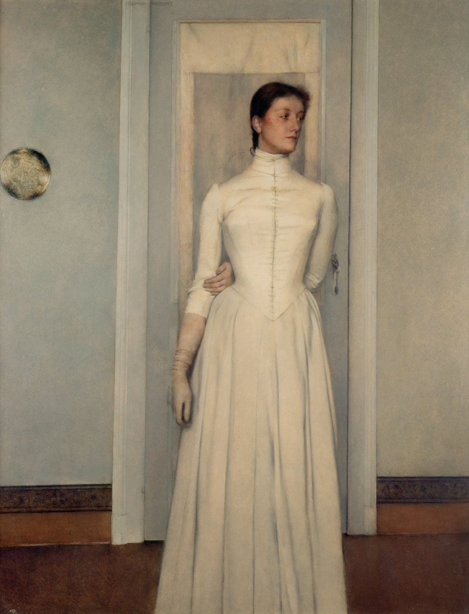 Taiteilijan sisaren Marguerite Khnopffin muotokuva tekijältä Fernand Khnopff