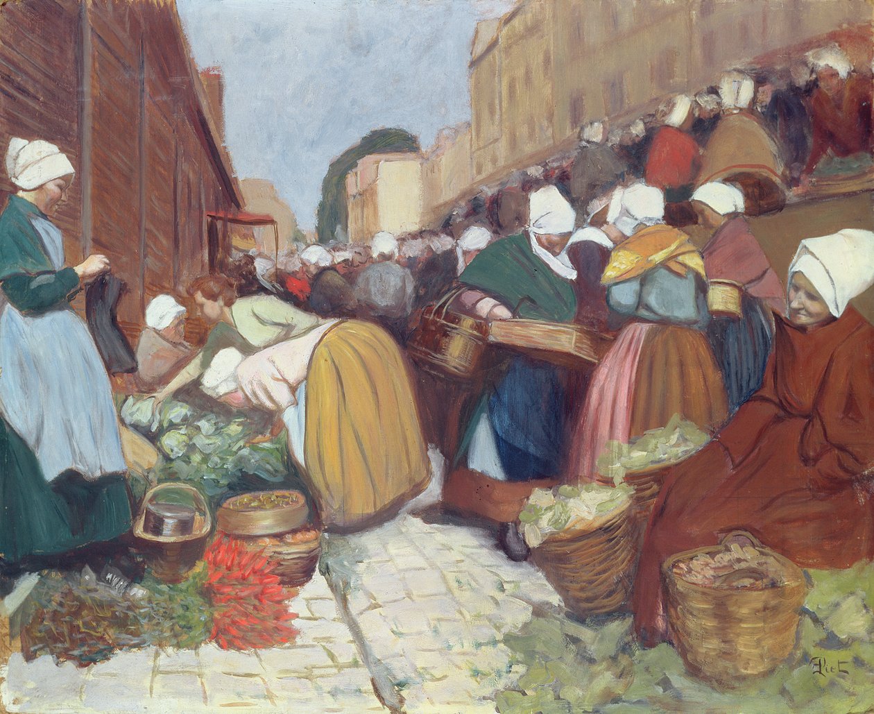 Brestin markkinat, noin 1899 tekijältä Fernand Piet