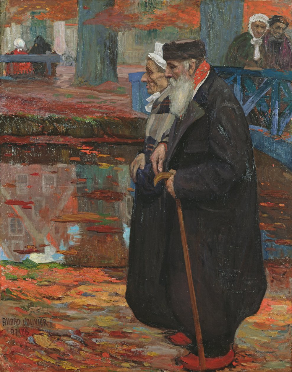 Vanha pariskunta, 1907 tekijältä Fernand Allard L