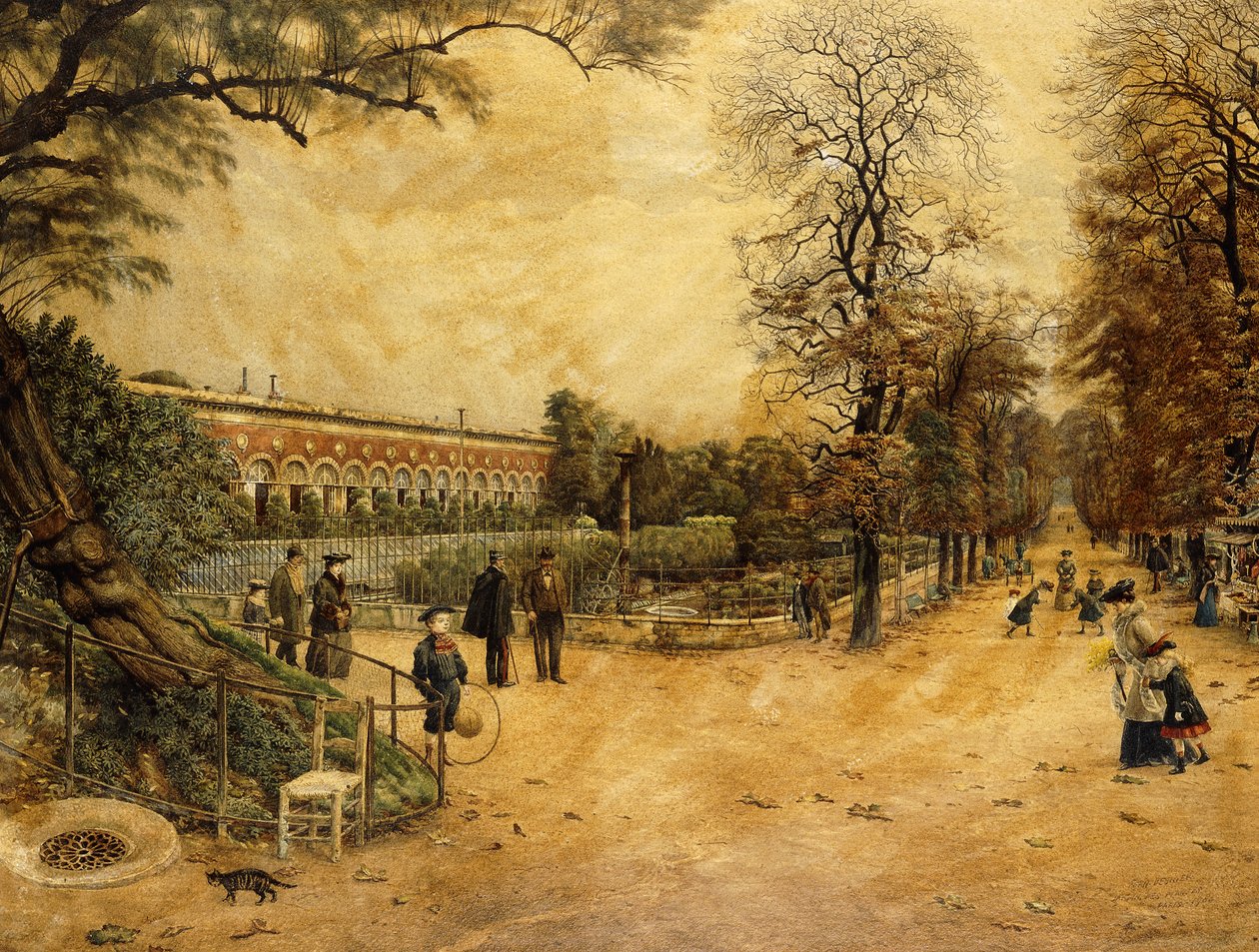 Luxemburgin puutarha, Pariisi, 1904 tekijältä Fernand Auguste Besnier