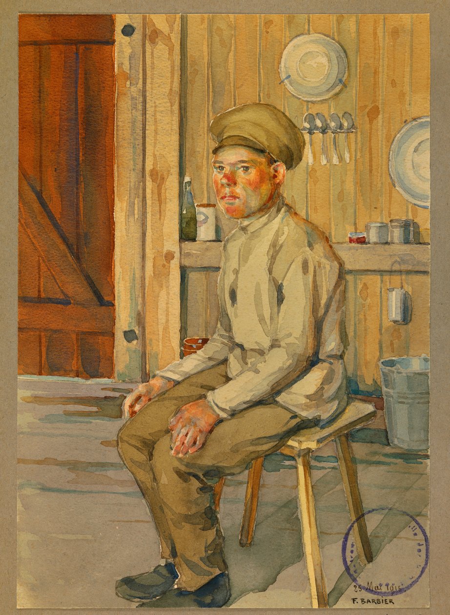 Muotokuva venäläisestä vangista Dimitri,Gustrowista. tekijältä Fernand Barbier