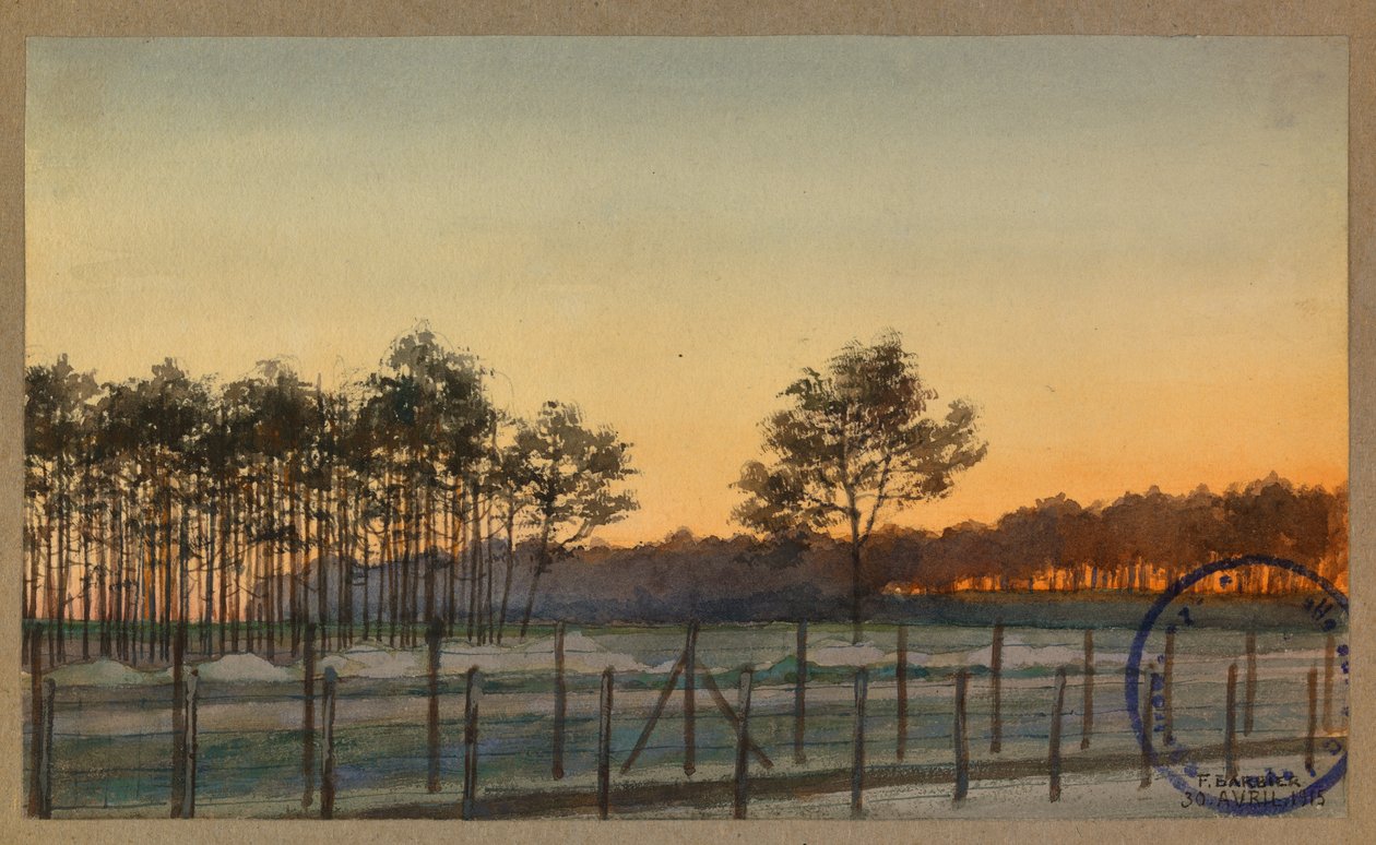 Näkymä Bois des Sapins -puistoon tekijältä Fernand Barbier