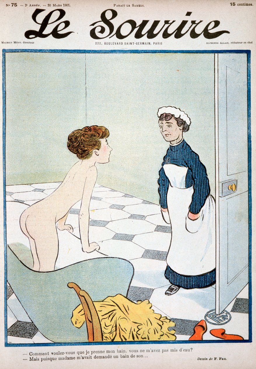 Le Sourire -lehden etukansi, 30. maaliskuuta 1901 tekijältä Fernand Fau