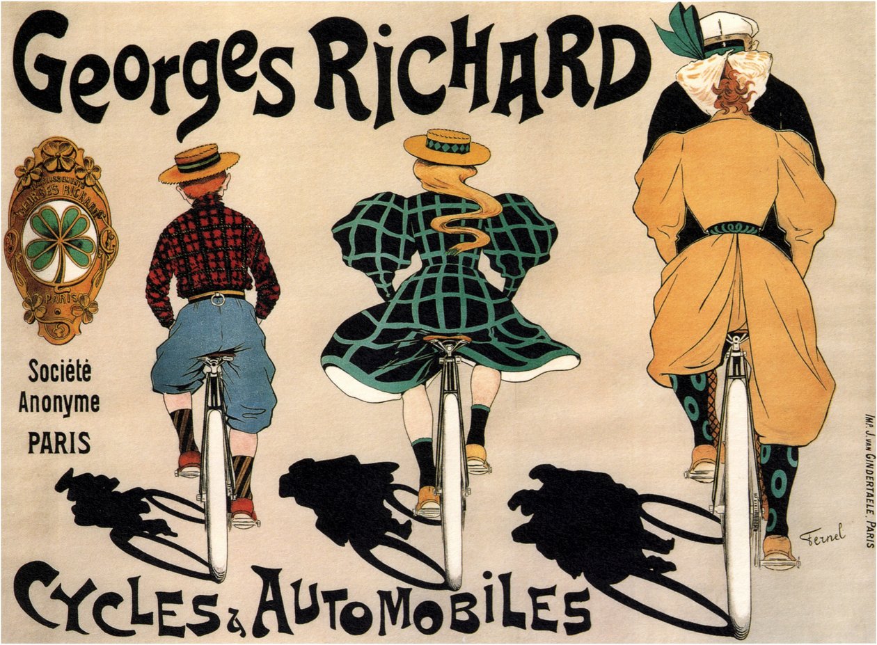Pyörät ja autot Georges Richard, 1896 tekijältä Fernand Fernel